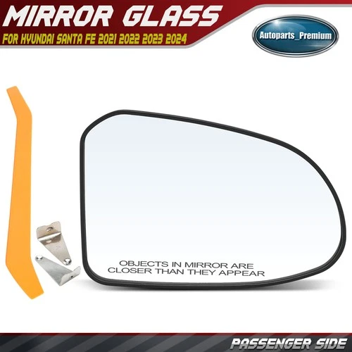 Right Passenger Side Mirror Glass for Hyundai Santa Fe 2021 2022 2023 87621S2100