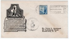 1933 FDC 734 Gen. Kosciuszko (Chicago 40), C. Stephen Anderson black cachet