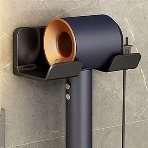 Non Perforated Hair Dryer Rack Self-adhesive Bathroom Storage Rack - Picture 9 of 15