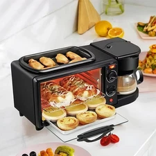 3-in-1, Breakfast Station, Toaster Oven, Coffee Maker, Griddle, Kitchen Applianc