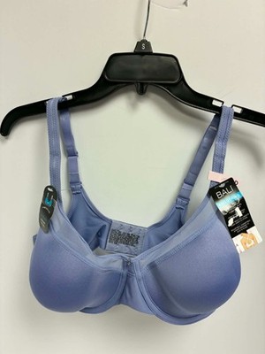 Bali Bra 38D Blue Underwire Full Coverage Smoothing Comfort Support NWT