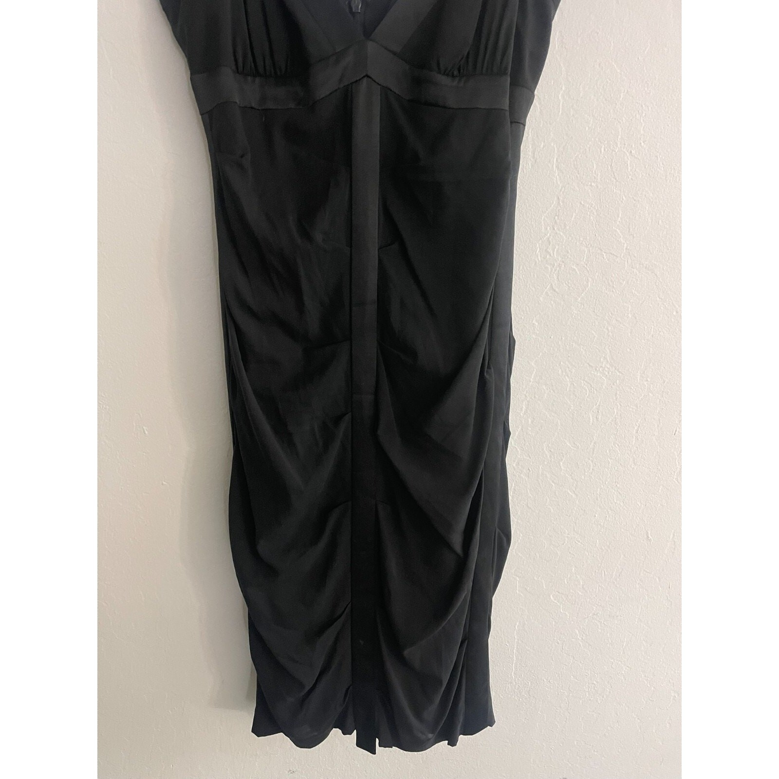 Nicole Miller Collection 2 Dress Y2K Silk Empire Waist Babydoll Goth Cocktail
