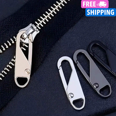 4pcs Zipper Fixer Replacements Instant Zipper Repair Kit Puller Handle Pant Bag 