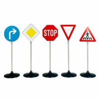 Theo Klein Verkehrsschilder-Set 5-Tlg. Verkehrszeichen Schild Schilder Kinder