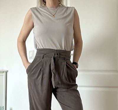 Neu! Mango Tshirt Top Grau Beige S
