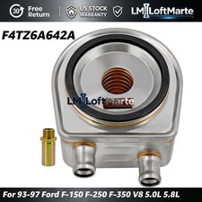 Engine Oil Cooler For 1993-1997 Ford F-150 F-250 F-350 F4tz6a642 V8 5.0l 5.8l