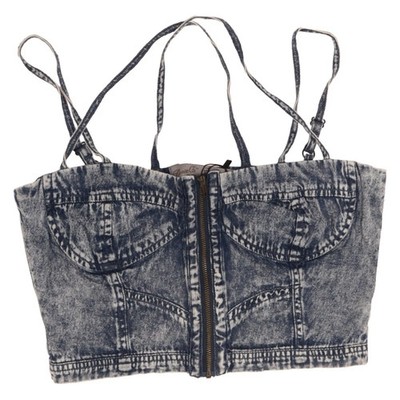 Denim Co, Bustier, Größe: 38, Blau, Einfarbig, Denim, Damen #uCR