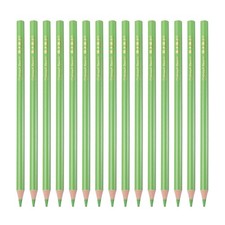 15PCS Colored Pencils Set Wooden Oil Based Colored Drawing Pencil Pale Green