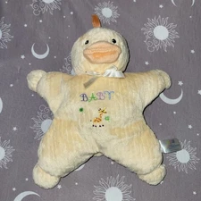 KIDS PREFERRED BABY DUCK YELLOW PLUSH STAR SHAPE EMBROIDERED GIRAFFE LOVEY