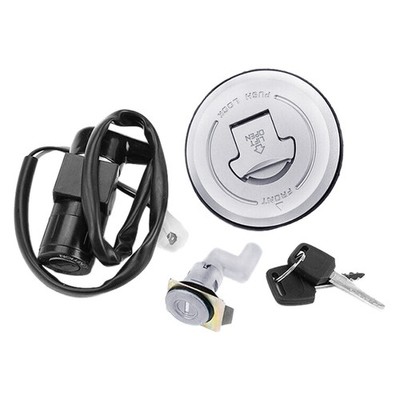 Ignition Switch Fuel Gas Cap Lock Key Kit Fit for Honda CBR125 04-07 2009-2010.