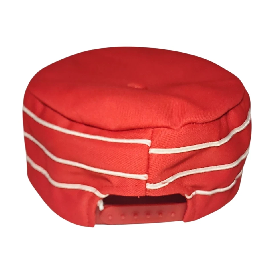 Vintage St. Louis Cardinals MLB Pillbox Snap Back Hat Twins Enterprise Red - Image 3 of 4