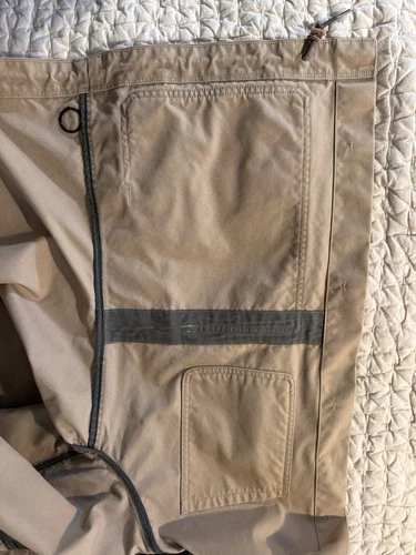 Relwen Chore Coat Men’s L 42 Drill Khaki Canvas Tricot Lined Drawstring Hem image 17