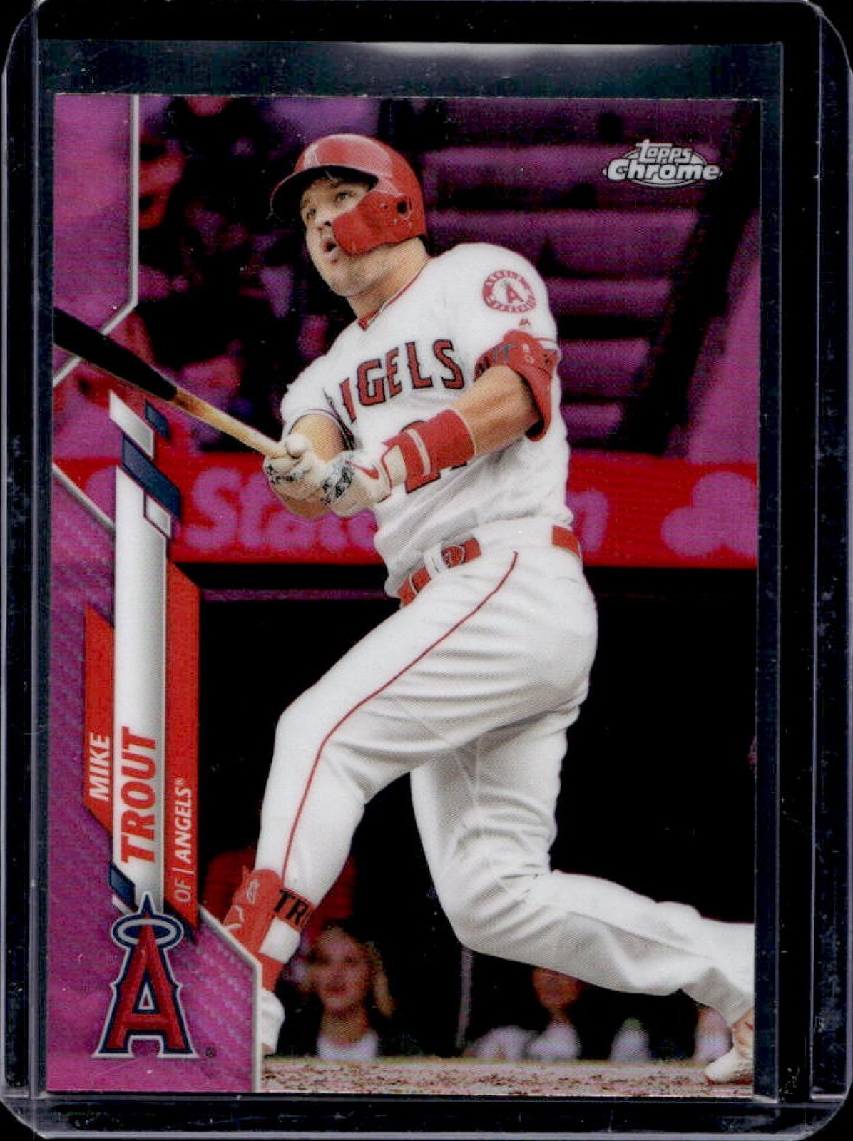 2020 Topps Chrome Mike Trout Pink Refractor #1 Angels