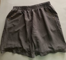 Womens Shorts Lightweight Polyester High Rise Pull On Size M