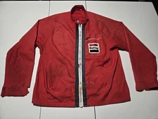 Vintage Holley Windbreaker L Jacket 70s Swingster Striped Racing Distress Talon