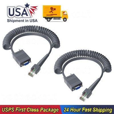 2*5M RS232 to RJ45 Scanner Cable For Zebra LS7708 LS7808 DS3400 DS3408 DS3408-HD