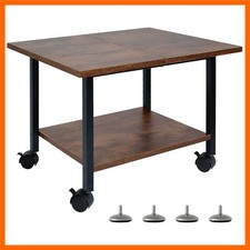 Printer Stand, 2-Tier Under Desk Printer Stand, Printer Cart with Wheels for ...