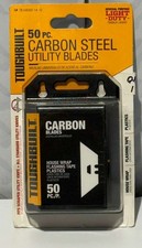 Paquete de 50 cuchillas de afeitar utilitarias de acero al carbono TOUGHBUILT TB-H4S50-14-10