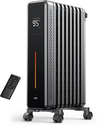 DREO Oil Filled Radiator Heater for Indoor Use, 1500W, with Remote, 24H Timer