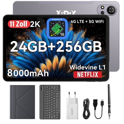 XGODY 11 Zoll Android 16 Tablet 24GB RAM 256GB ROM Octa Core WiFi GPS Tablet