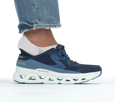 Skechers Shoes Men's Slip Ins Navy Wide Fit Glide Step Sport