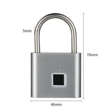 Fingerprint-Activated USB-Rechargeable Secure Easy-Use Smart Fingerprint Padlock