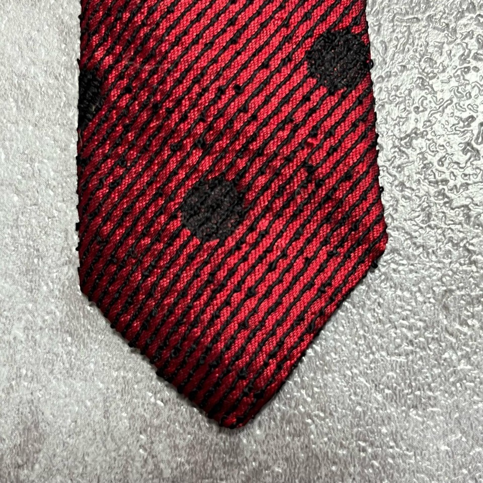 [Polka Dot Pattern] Polka Dot Tie, 100% Silk, Men's, Red, Black ...