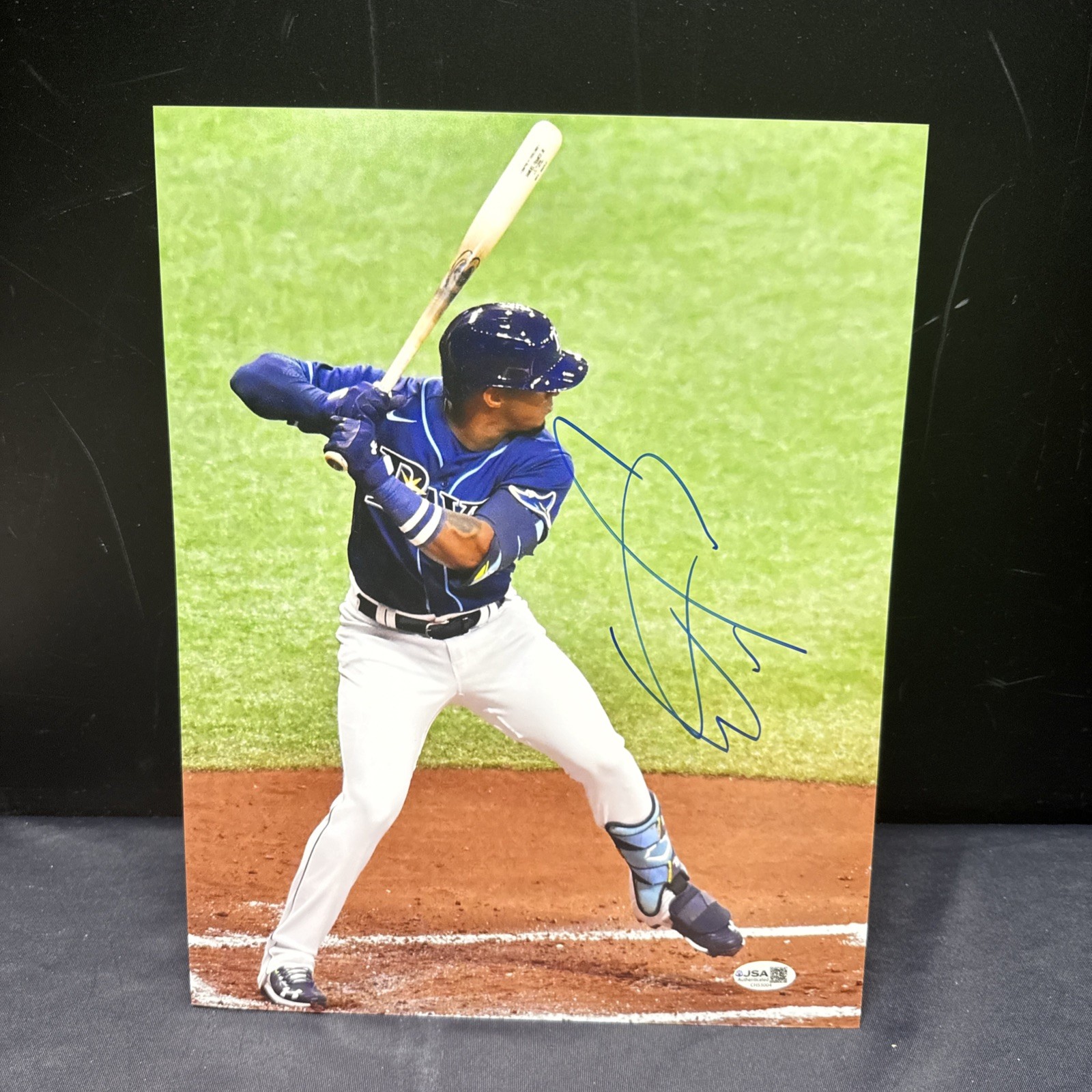 Wander Franco Autographed Signed Tampa Bay Rays 11x14 Photo JSA COA 
