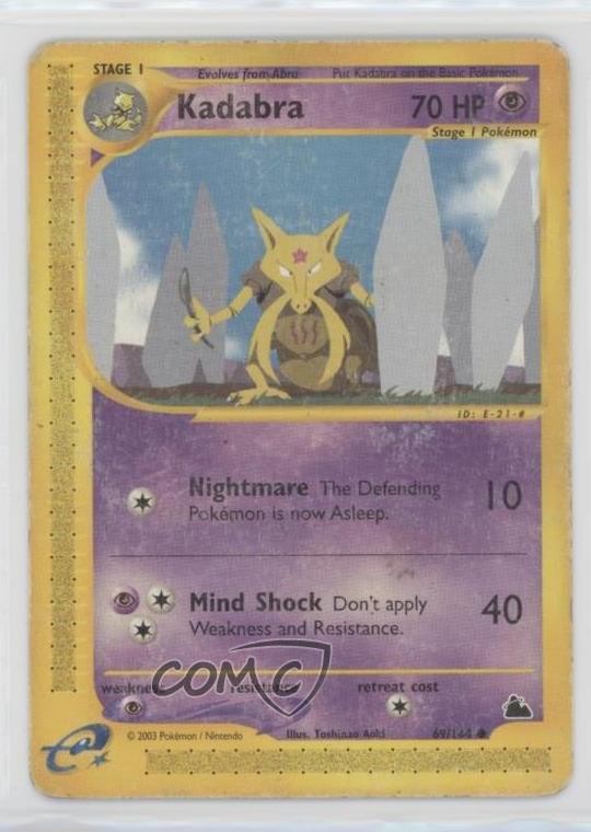 Kadabra Pokemon e-Card Series Skyridge #69 2003