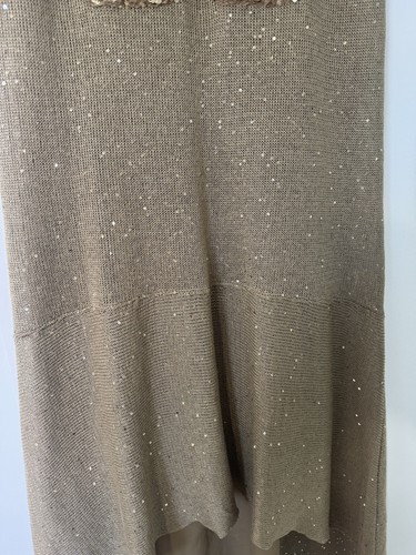 BRUNELLO CUCINELLI FABULOUS STYLISH SEQUIN KNIT ASYMMETRICAL DRESS, size S - Picture 2 of 17