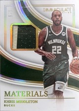 Khris Middleton, patch 5/5 = 1/1  Immaculate HIT! 