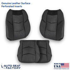 2015-2020 Fits Cadillac Escalade Genuine Leather Prf Front Seat Covers Jet Black 2015-2020 Fits Cadillac Escalade Genuine Leather Prf Front Seat Covers Jet Black
