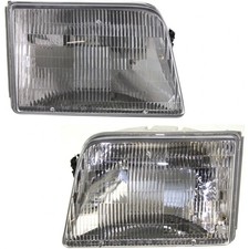 For 1993-1997 Ford Ranger Pair Headlights Driver And Passenger Side - Bulb Incl For 1993-1997 Ford Ranger Pair Headlights Driver And Passenger Side - Bulb Incl