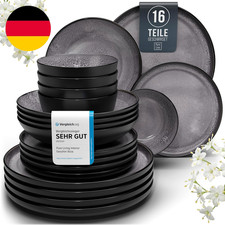 Steingut Geschirrset 4 Personen Ibiza 16 Tlg. TESTSIEGER, Traumhaftes Mediterran