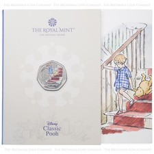2020 Christopher Robin Fifty Pence Coloured Brilliant Uncirculated Pooh Coin