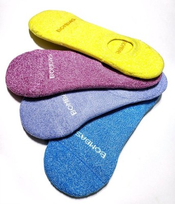 4-Pack (4 pairs) Bombas Mixed BRIGHTS Cushioned No Show Socks ~ Women's Medium