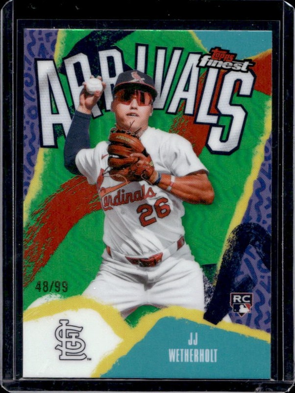 2026 Topps Finest JJ Wetherholt Arrivals RC Green Refractor #/99 Cardinals