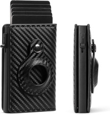 Slim Smart Mens Wallet Card Holder for Airtag Minimalist Leather Front Pocket Wa