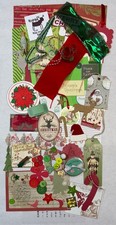 Christmas lot scrapbook planner journal junk collage ephemera paper crafting art