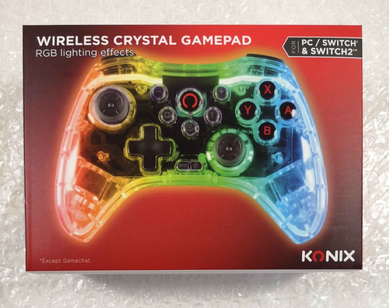 MANETTE SAN FIL (WIRELESS CONTROLLER) SWITCH - RGB CRYSTAL NEW (KONIX)