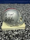 A.J. Hawk Signed Ohio State Buckeyes Riddell Mini Football Helmet