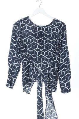 GAP Langarm-Bluse Damen Bluse Gr. DE 34 blau-weiß Casual-Look