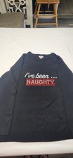 Women's Westport  Fun Black I've been Naughty/Nice Sweater Size 2x