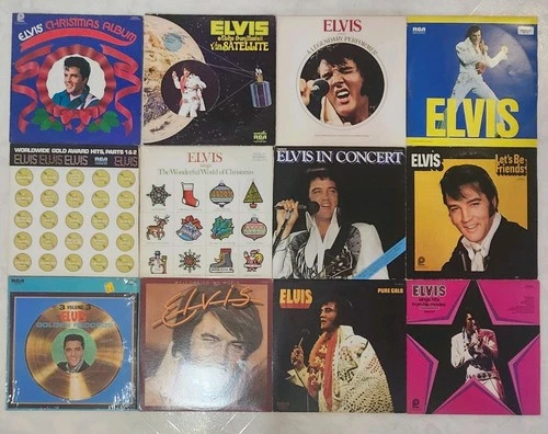 Elvis Lot Of 12 Vinyl Records All  VG+ And Up