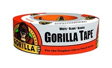 Gorilla Tape, White Duct Tape, 1.88" x 10 yd, White, Pack of 1 
