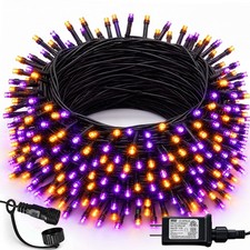 DAZZLE BRIGHT Halloween 300 LED String Lights, 100FT String Lights with 8