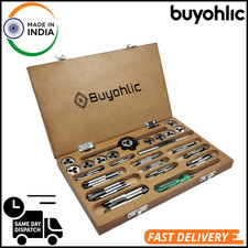 British Association Tap and Dies Set 0 to 10 BA II Supplied in Wooden Box