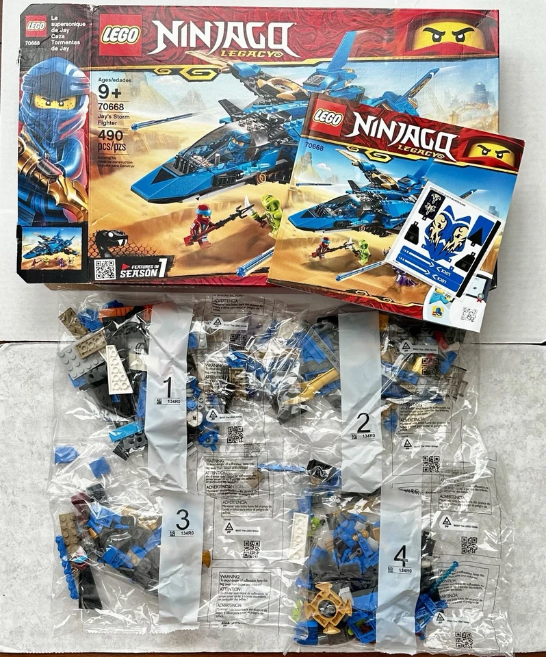 LEGO 70668 Ninjago Jay's Storm Fighter Pythor Nya Nuevo Caja Abierta Bolsas Selladas Leer Foto 2 de 4