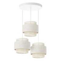 Pendelleuchte Esszimmer Jute Weiß Creme E27 Ø 45 Cm HäNgelampe Wohnzimmer