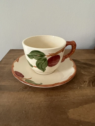 Vintage Franciscan Apple Tea Cup and Saucer Set.  Made In USA